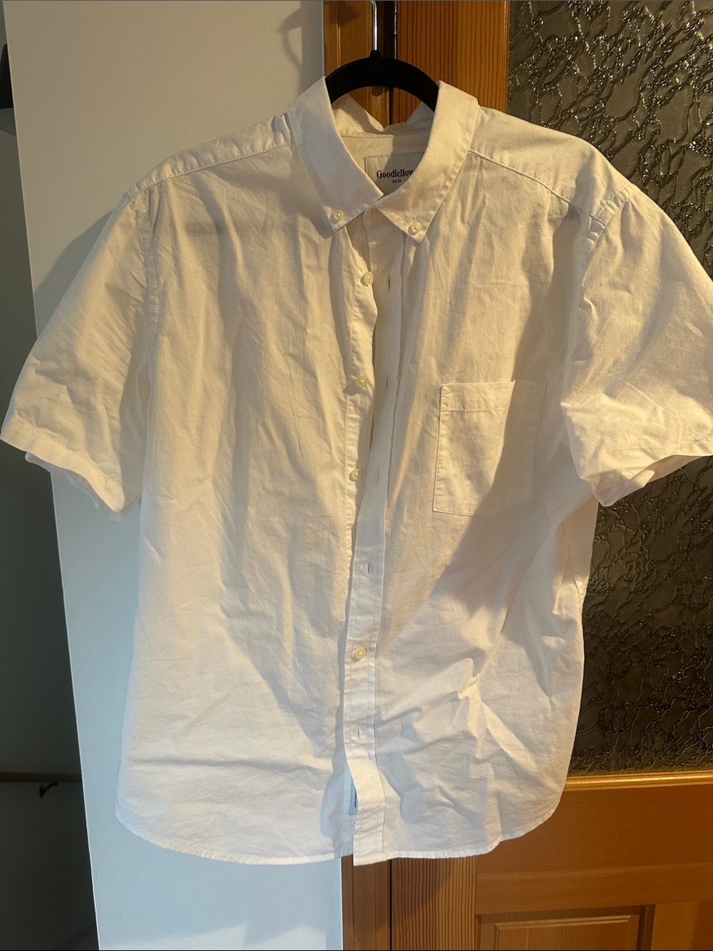 Goodfellow & Co White Short-Sleeve Button-Down Shirt